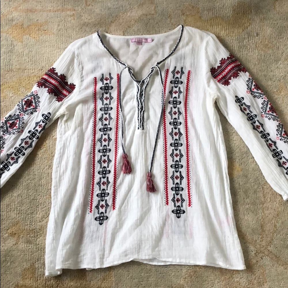 Calypso St Barth Embroidered Top